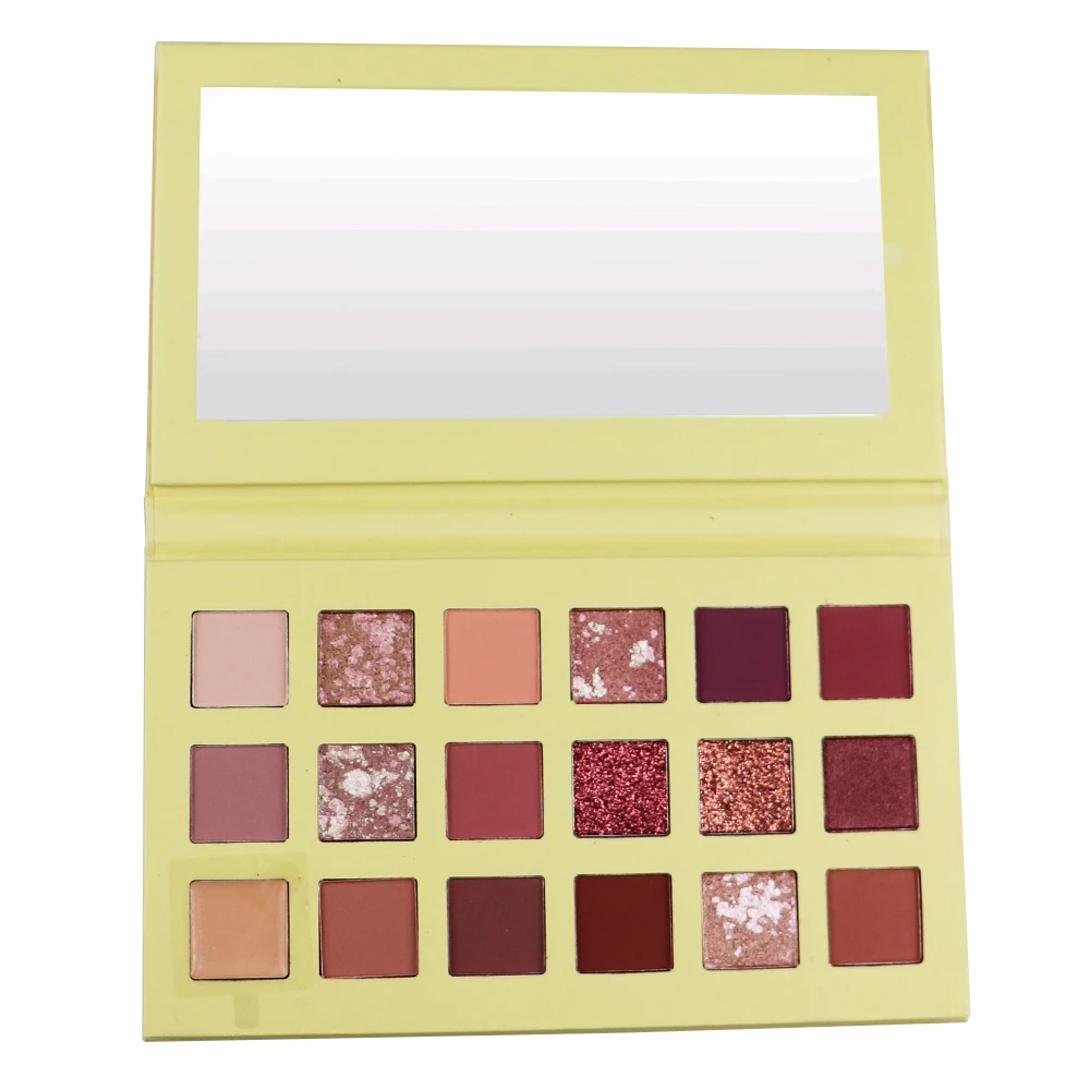 Palette de fards à paupières personnalisée 18 couleurs, fini mat, scintillant, neutre, longue tenue, waterproof, marque privée, maquillage pour les Femmes